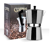 cafetera italiana moka italiana café expresso café sin nombre café_sin_nombre cafetera para café molido color plata acero inoxidable