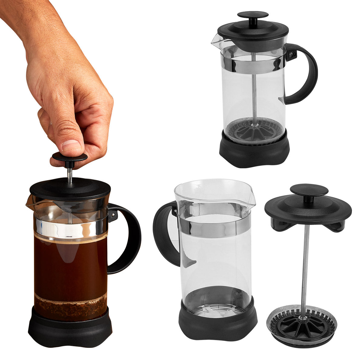 Prensa Francesa de Vidrio 350ml – Preparación de Café Artesanal – Café Sin Nombre