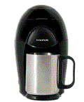 Cafetera Taurus semi automático negra y plata de goteo