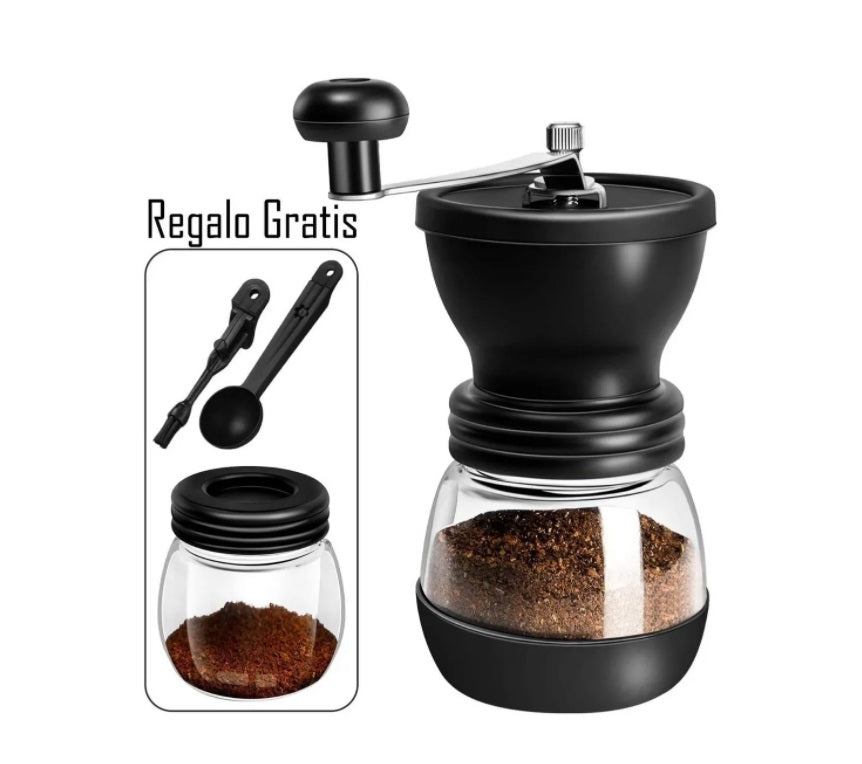 Molino De Café Manual con 2 Tarros (CAFÉ _ SIN _ NOMBRE) café sin nombre molino de café de grano molino de especias grano de café 