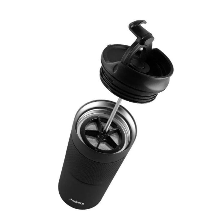 Termo Para Café Con Prensa Francesa "Taza" (350 mL)