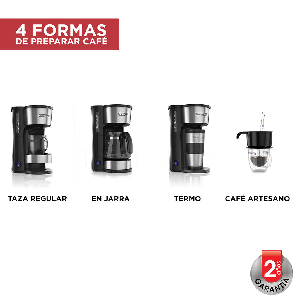 La cafetera 4 en 1 se adapta a tus gustos y necesidades sin variar el  resultado. Prepara tu café en jarra, en termo, en taza o…