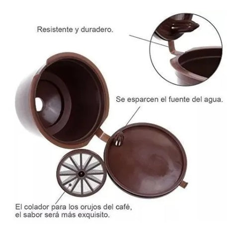 4 Cápsulas de café Reutilizables para Dolce Gusto