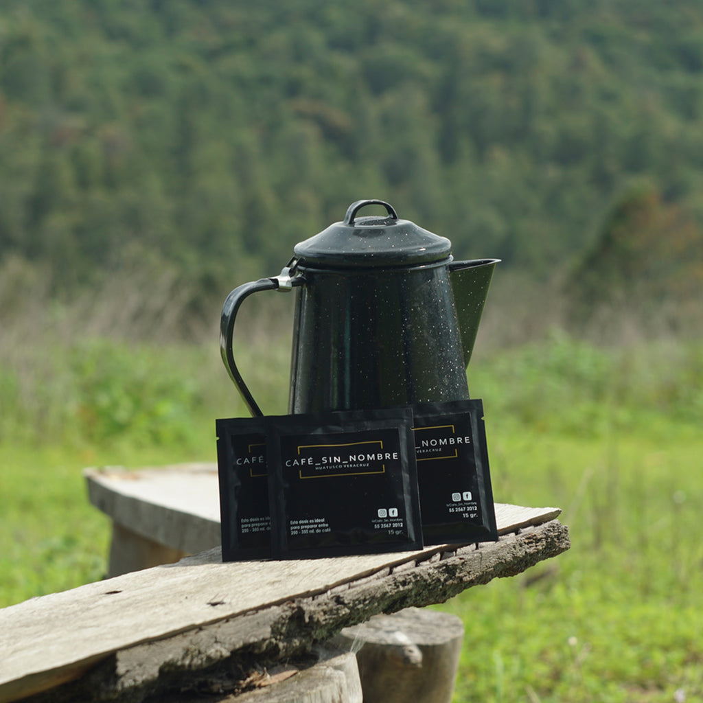 Kit de Iniciación para Amantes del Café – Prensa Francesa 350ml + Café Artesanal en Sobres – Café Sin Nombre