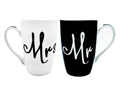 Juego Tazas Para Café Porcelana "Mr. & Mrs." 500 ml (CAFÉ_SIN_NOMBRE)